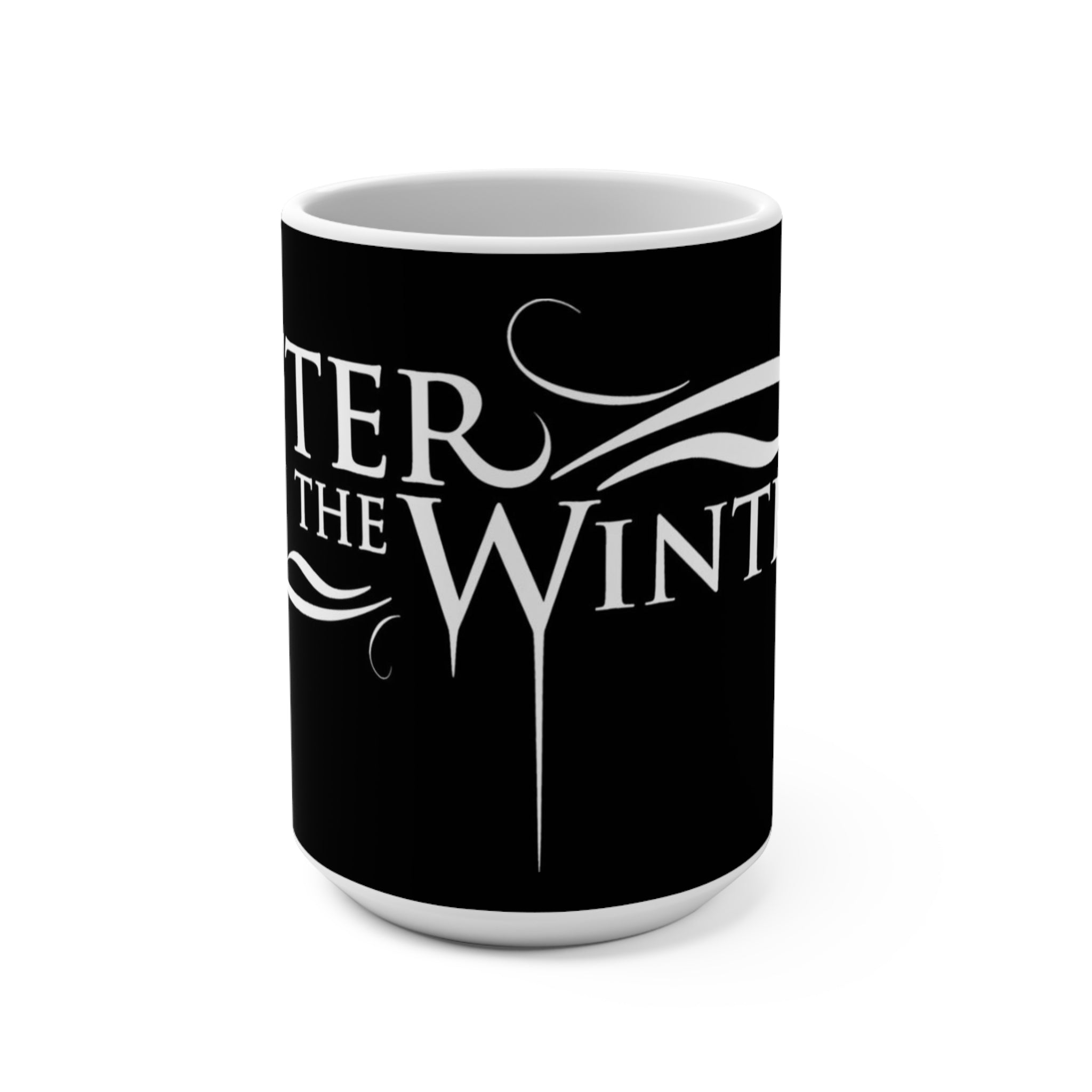 Winter Is Coming 15oz Ceramic Mug — Gothic Black Fantasy Coffee Cup